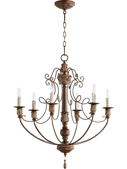 Salento 27 inch 6-Light Chandelier in Vintage Copper.